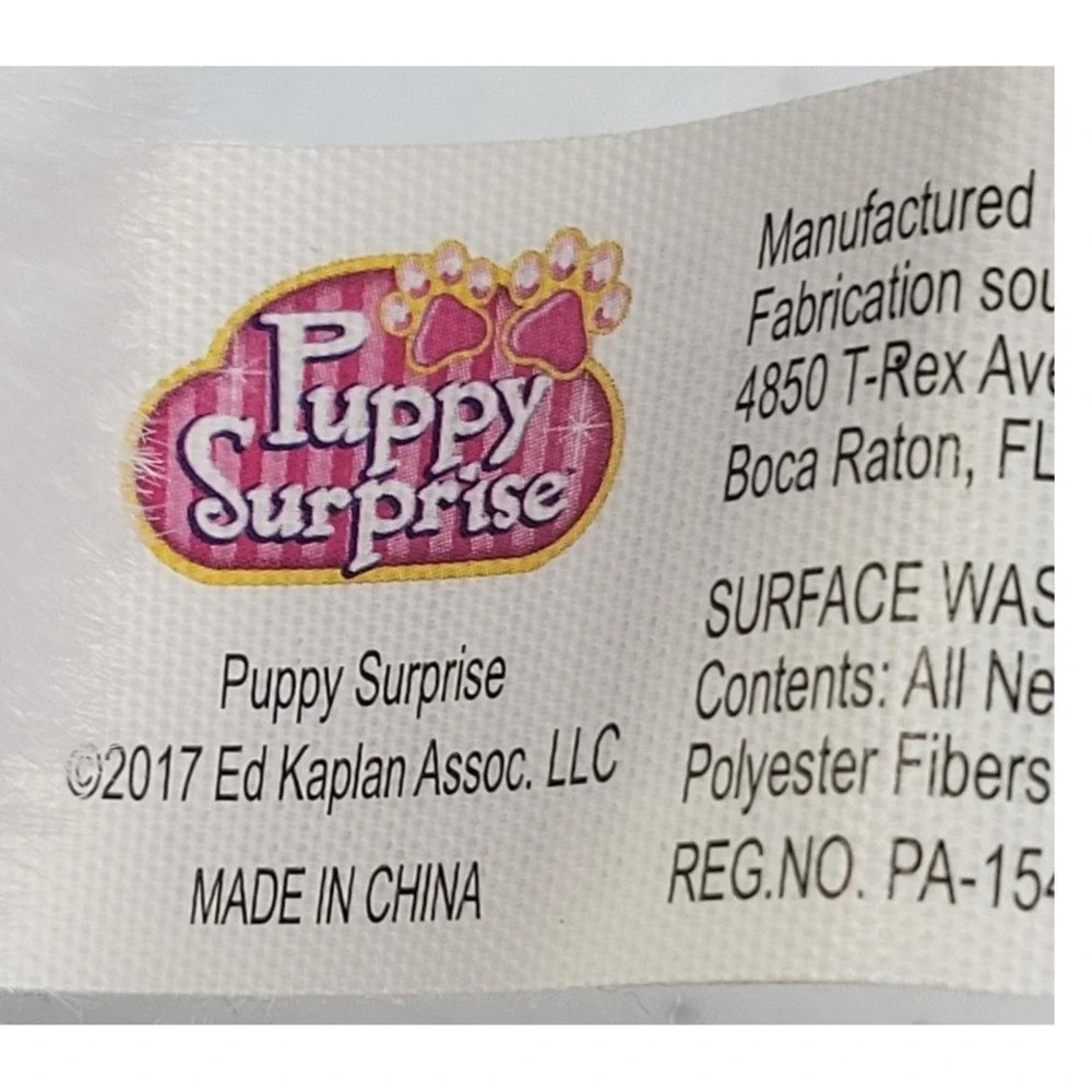 Puppy Surprise Poodle Plush Toy 2017 no babies Stuffed Animal Dog White Pink 12
